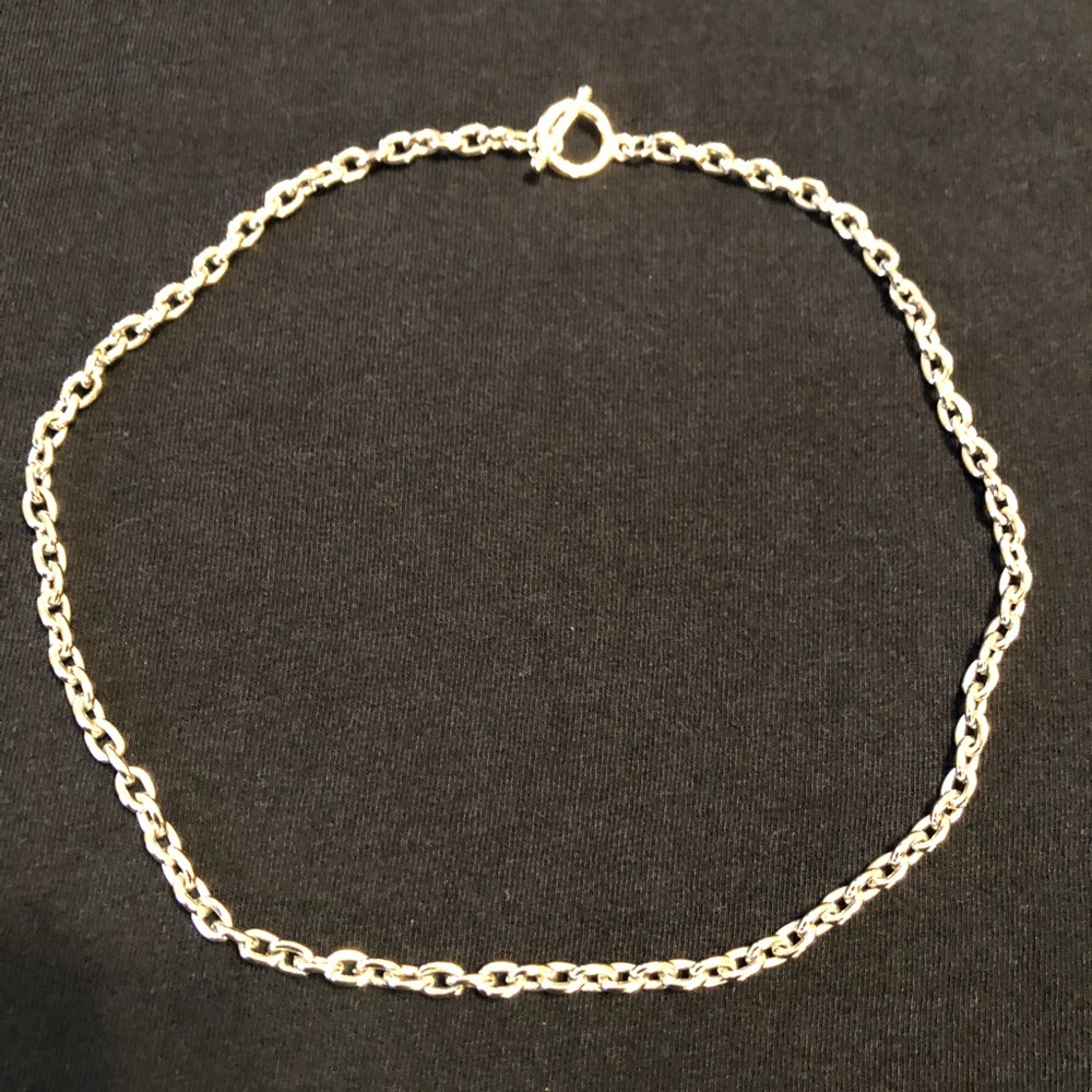 Silver tone chain 17 “